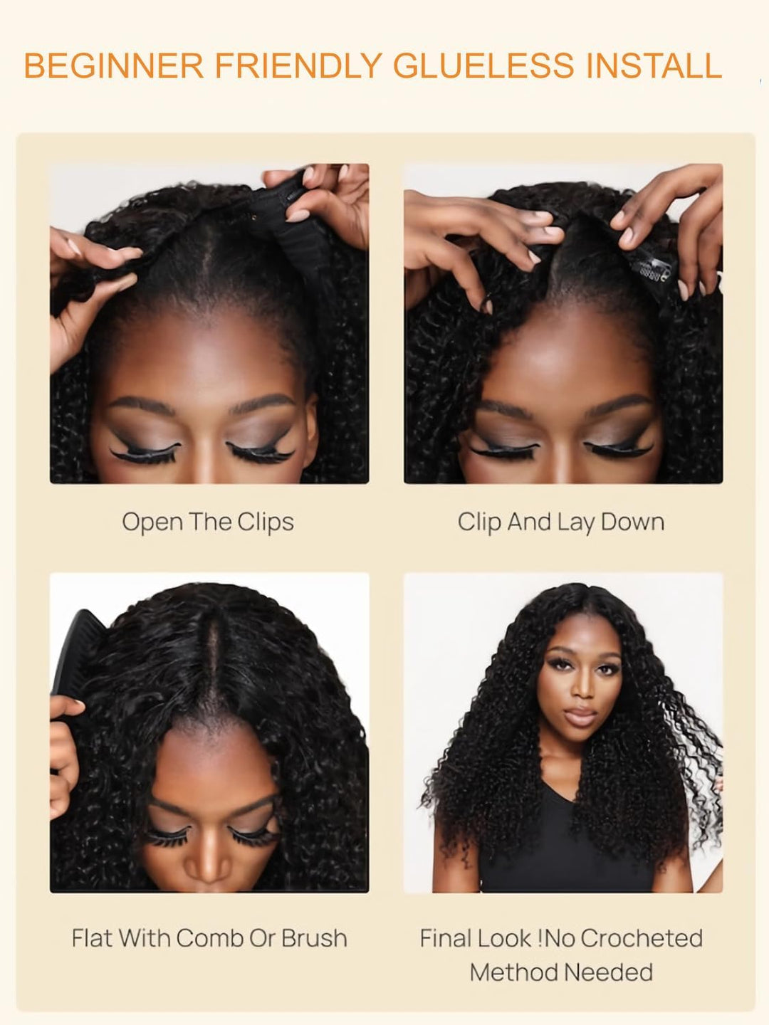 Brown Echthaar Perücke Water Wave V Part Human Hair Wig For Women High light Culy V Part Half Wig Hu