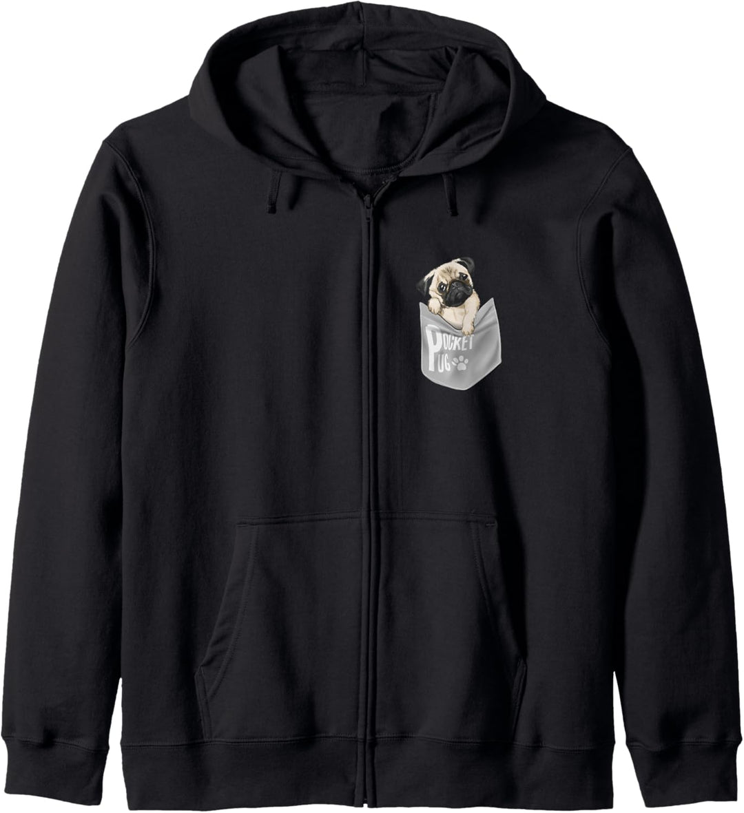 Lustiges Design mit Mops-Motiven, für Damen und Kinder Kapuzenjacke