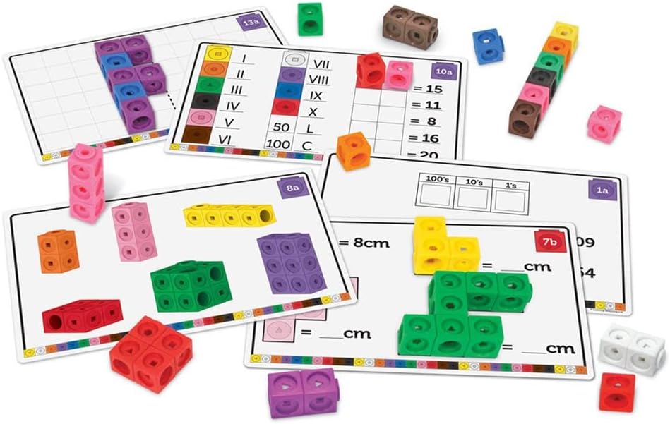 Learning Resources Ich Beherrsche Mathe MathLink-Steckwürfel Set Ab 6 Jahren Mathe Lernen Logik Prob