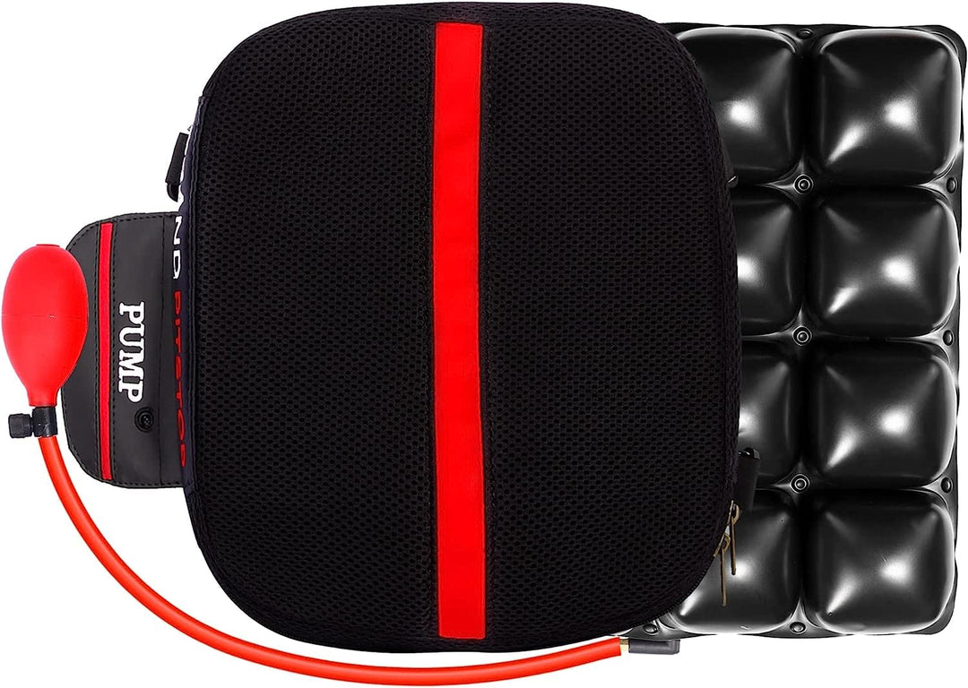 GRAND PITSTOP Motorcycle Air Seat Cushion, on The go inflate &amp; Deflate, Pressure Relief Motorcycle S