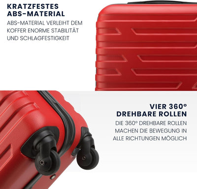 WITTCHEN A-line II Kabinengepäck Handgepäck Bordkoffer Hartschale ABS Hochwertiger und Stabiler Grös