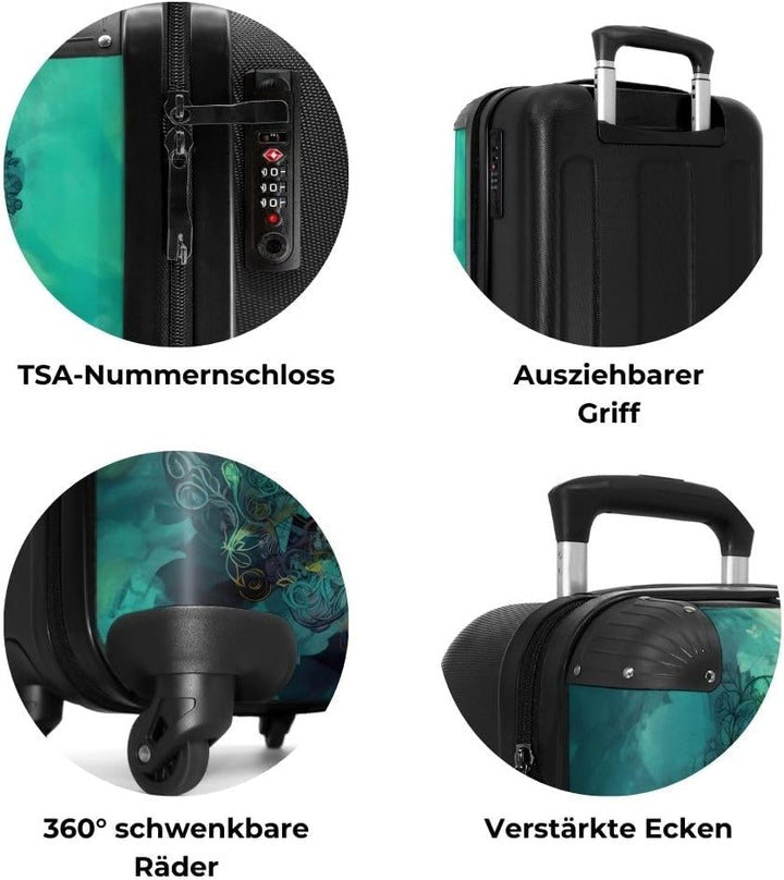 NoBoringSuitcases.com® Handgepäck, Hartschalenkoffer mit TSA Schloss, Trolley, Reisekoffer, Carry on