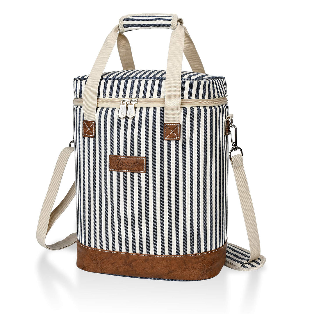 Kato Tirrinia Kühltasche Klein- Flaschenträger für Wein & Bier, gepolsterte weinkühltasche mit isoli