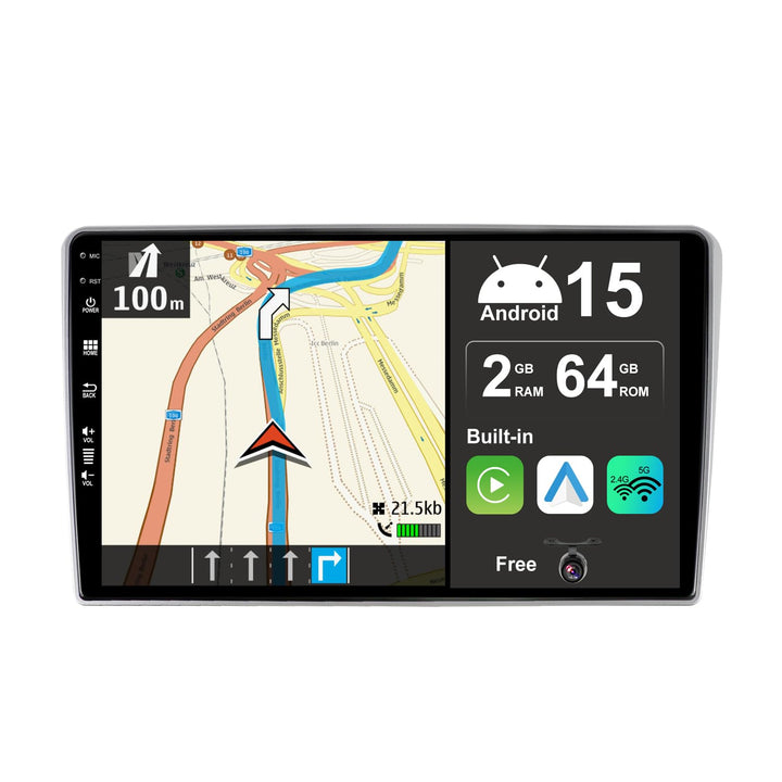 JOYX Android 15 IPS Autoradio Passt für Toyota Avensis (2002-2008) - Eingebautes CarPlay Android Aut