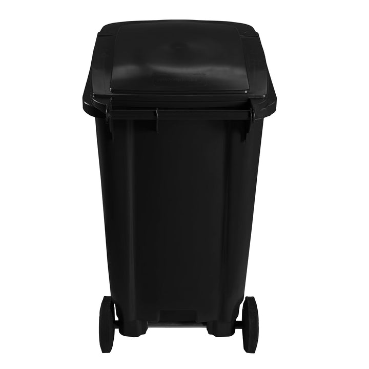 Hardwex Mülltonne mit 2 Rädern und Deckel, Müllgrossbehälter, Abfalltonne, Mülleimer, Volumen: 240 L