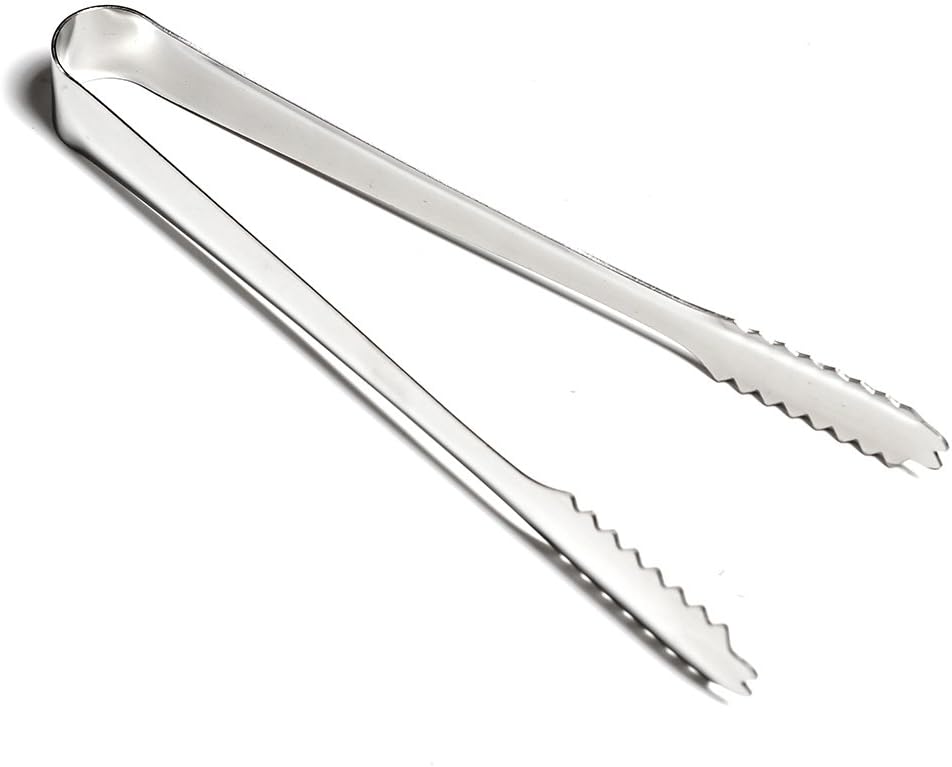 DIYI Set mit 5 Küchenutensilien aus Edelstahl, Zange für Eiswürfel, Brot, Buffet – 18 cm