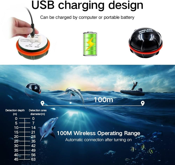 500M 3 Hopper GPS futterboot RC Fishing Bait Boot, LCD Sensor Fischfinder, Mit Handtasche, 12000mAh