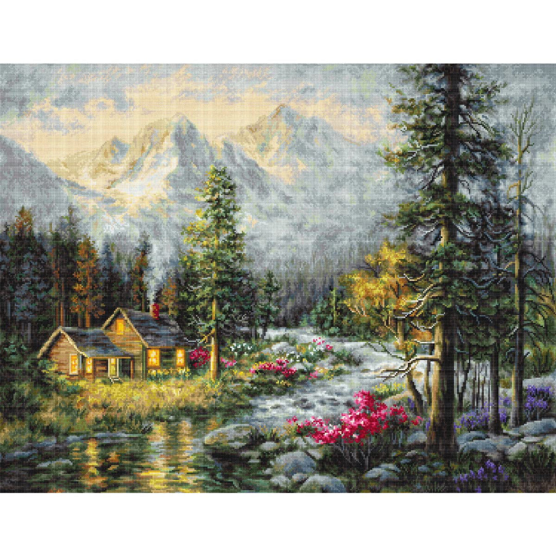 Luca-S Gobelin Set "Chalet", Zählmuster, 37,5x29cm