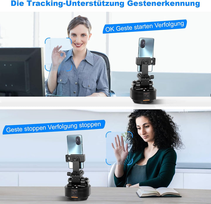 Soonpho M6 Motorisierter 360 Grad Erehbarer Elektrischer Remote Panorama-Stativkopf mit Telefonklemm