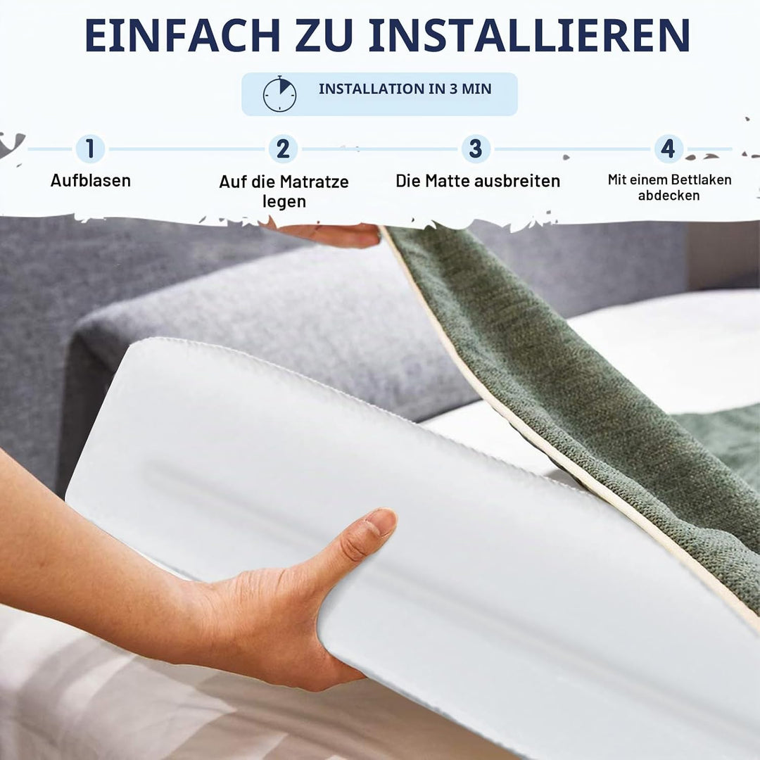 Aufblasbarer Rausfallschutz Bett Reise 1.2M, 2er Set, Aufblasbares Sicherheitsgeländer für Kinderbet