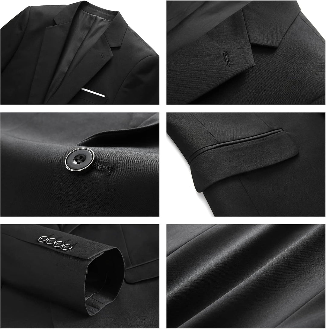 KUDMOL Herren 3-Stücke Anzug Business EIN Knopf Smoking Anzug für Männer Smoking Klassische Blazer W