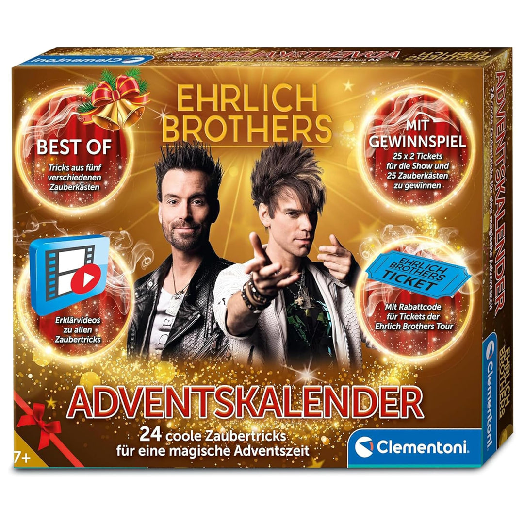 Ehrlich Brothers Adventskalender 2024 - Weihnachtskalender der Magie mit 24 Zaubertricks für Kinder