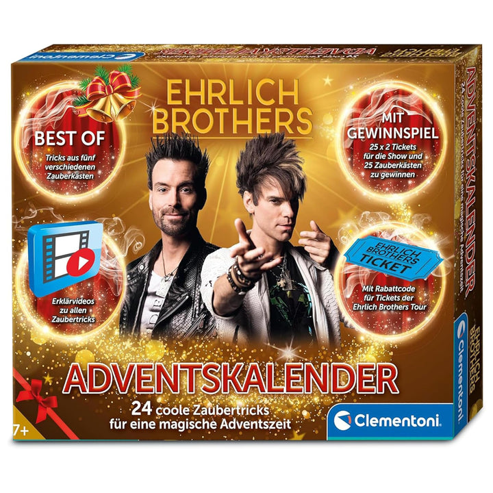 Ehrlich Brothers Adventskalender 2024 - Weihnachtskalender der Magie mit 24 Zaubertricks für Kinder