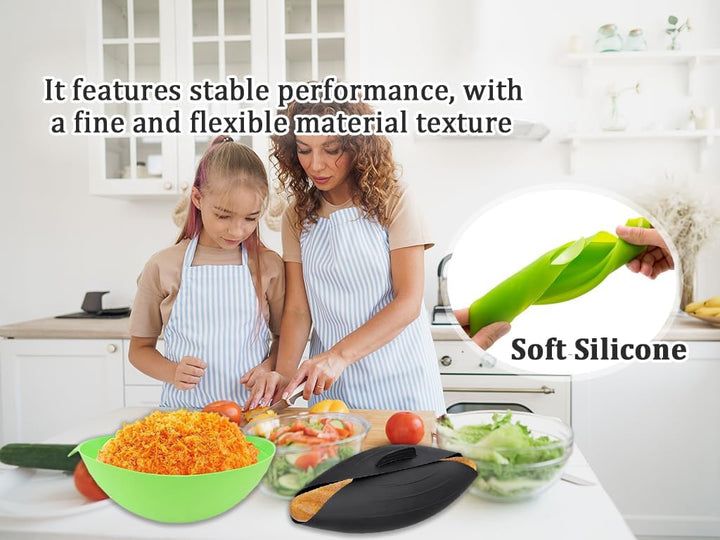 2 Stück 3 in 1 Brotbackform Silikon, 2 Farben Silikon Brotbackform Senden Silikonpinsel, 3-in-1-sili