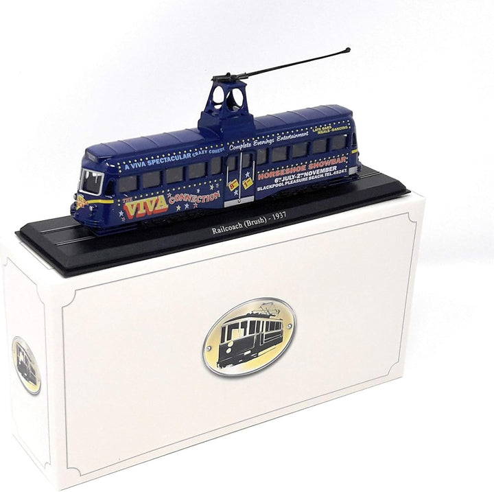 Atlas Strassenbahn Railcoach Blackpool Brush Tram 1937 Standmodell ohne Funktion Miniaturmodell Meta