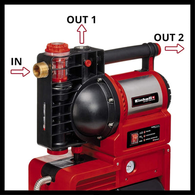 Einhell Hauswasserwerk GE-WW 1246 N FS (1.200 Watt, 4600 L/h max. Fördermenge, Flow-Sensor inkl. LED