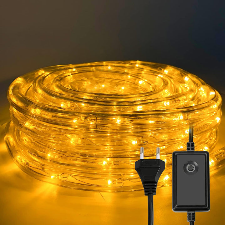 Gimisgu Lichterschlauch Aussen 20m Led Schlauch Warmweiss 480 Led Lichtschlauch mit Timing Controlle