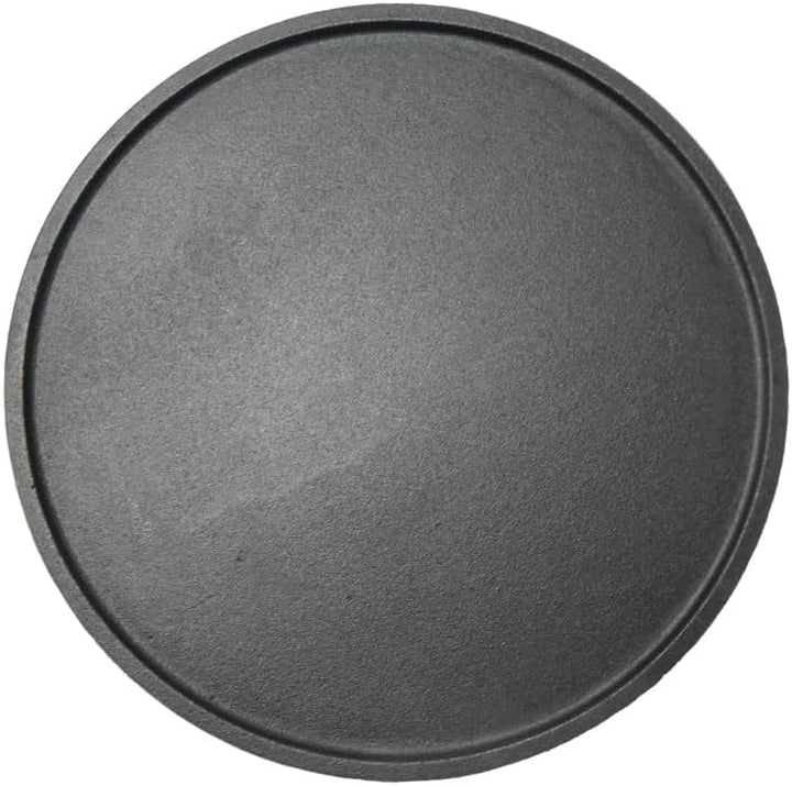 GEDA Grill Gusseisen Grillplatte, Wendeplatte rund 32,5 cm, Doppelseitig verwenbar, Plancha, Univesa
