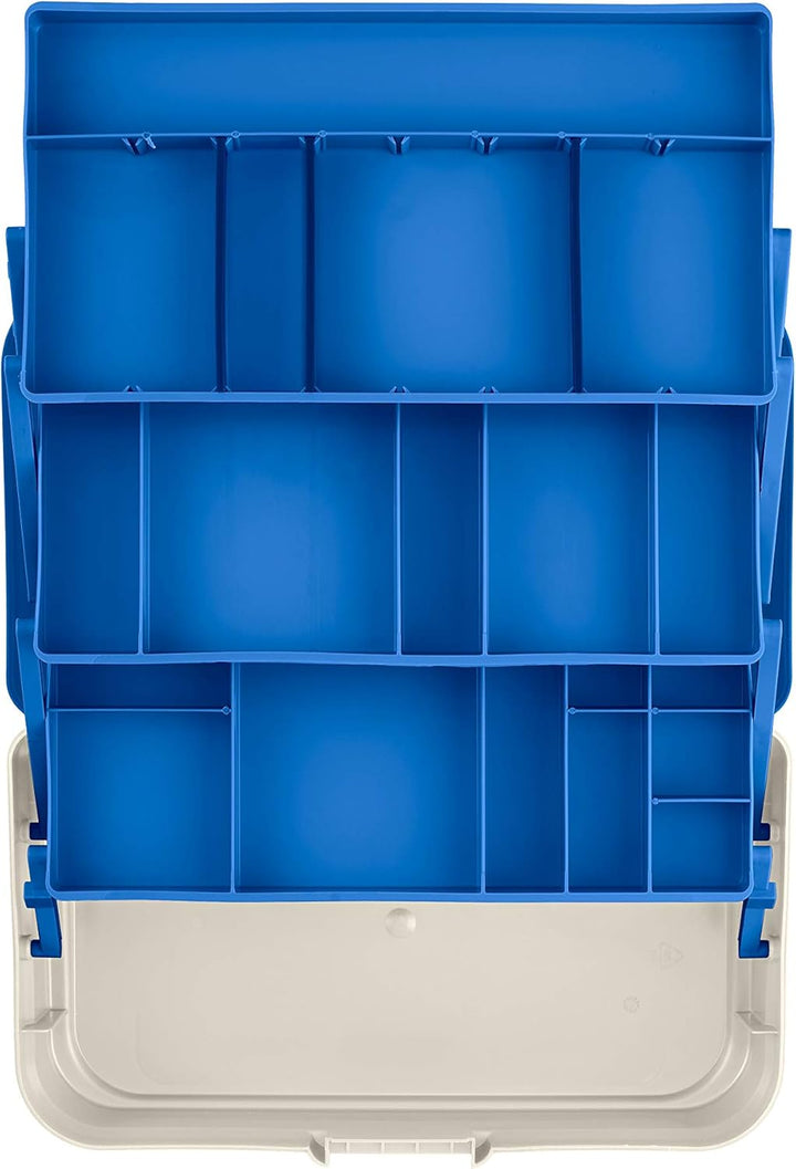 Unisex – Erwachsene 145585 Angelkoffer, Weiss und Blau, 396 x 235 x 203 mm