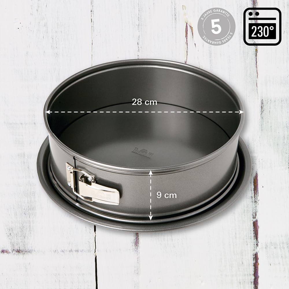 Birkmann, Easy Baking, Springform Ø 28 cm, runde Kuchenform mit hohem Rand, antihaft, auslaufsicher,