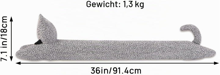 Robuster Zugluftstopper für die Tür, 86,4 cm, 1,4 kg, dekorativer schalldichter Tür-Zugluftblocker,
