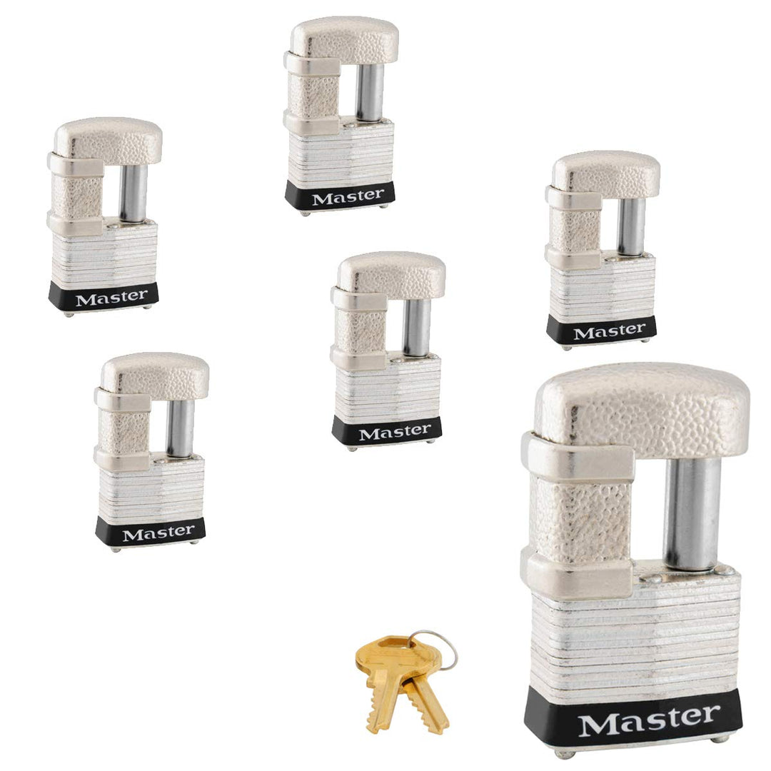 Master Lock - (6) Gleichschliessende Anhänger & Mehrzweck-Vorhängeschlösser, 37KA-6 6 Pack, 6 Pack