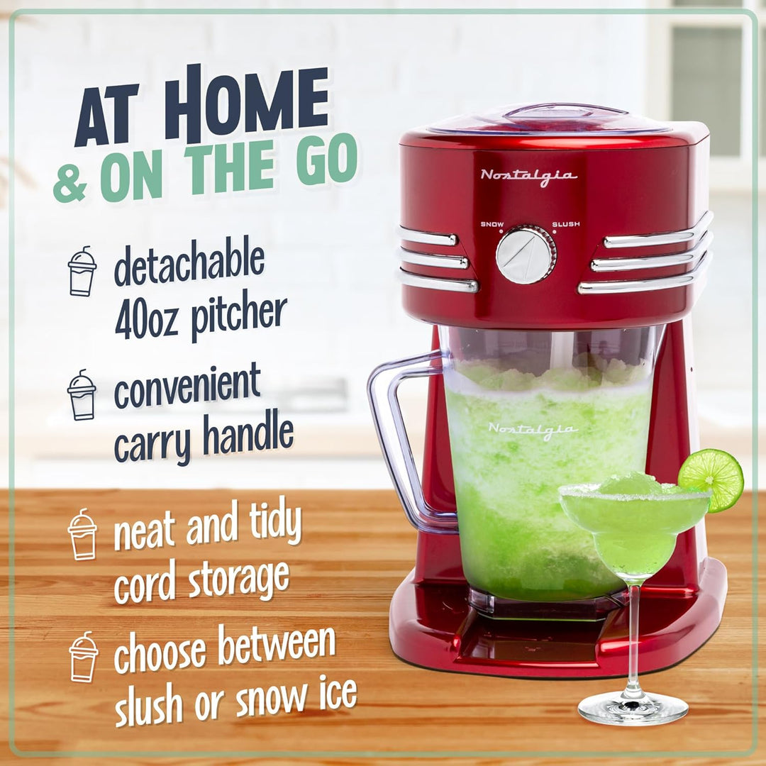 Nostalgia 1,2-Liter Gefrorene Getränkestation - Optimal für Slush-Drinks, Schneekegel, Margaritas, D