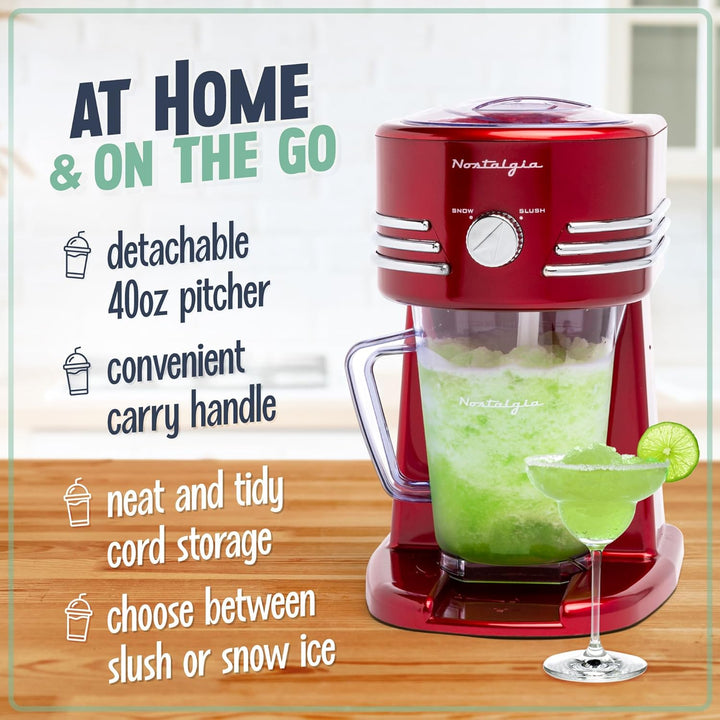 Nostalgia 1,2-Liter Gefrorene Getränkestation - Optimal für Slush-Drinks, Schneekegel, Margaritas, D