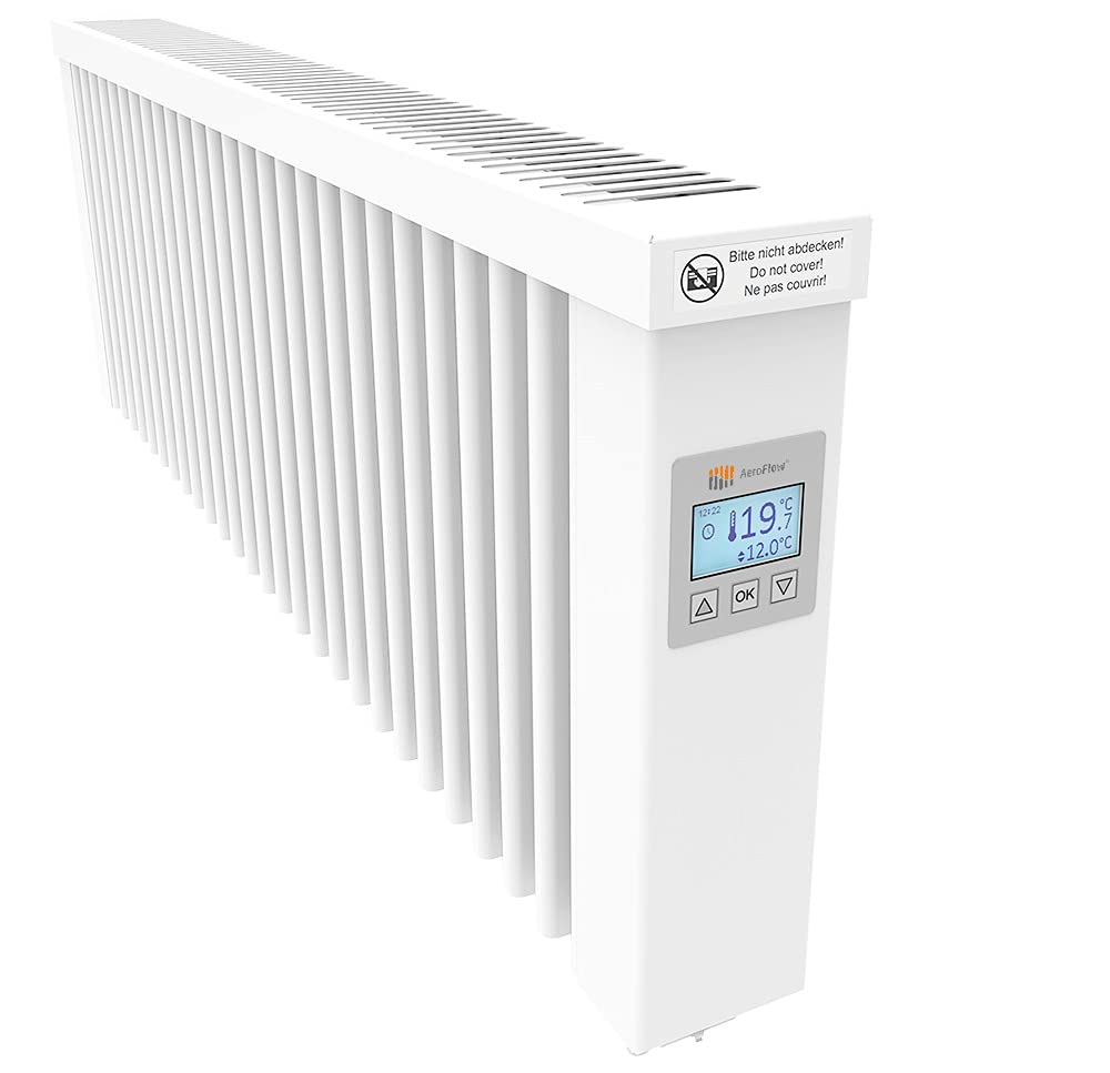 AeroFlow Elektroheizung Slim 1200 mit Schamottekern app-Ready FlexiSmart-Displayregler (Android, iOS