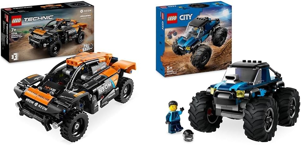 LEGO Technic NEOM McLaren Extreme E Race Car Set, Auto-Spielzeug mit Rückziehmotor & City Blauer Mon