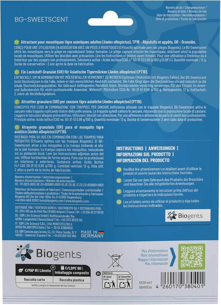 Biogents-Sweetscent Lockstoff (6 Monate Nachfüllpackung) 1 Stück Einzigartig, Einzigartig