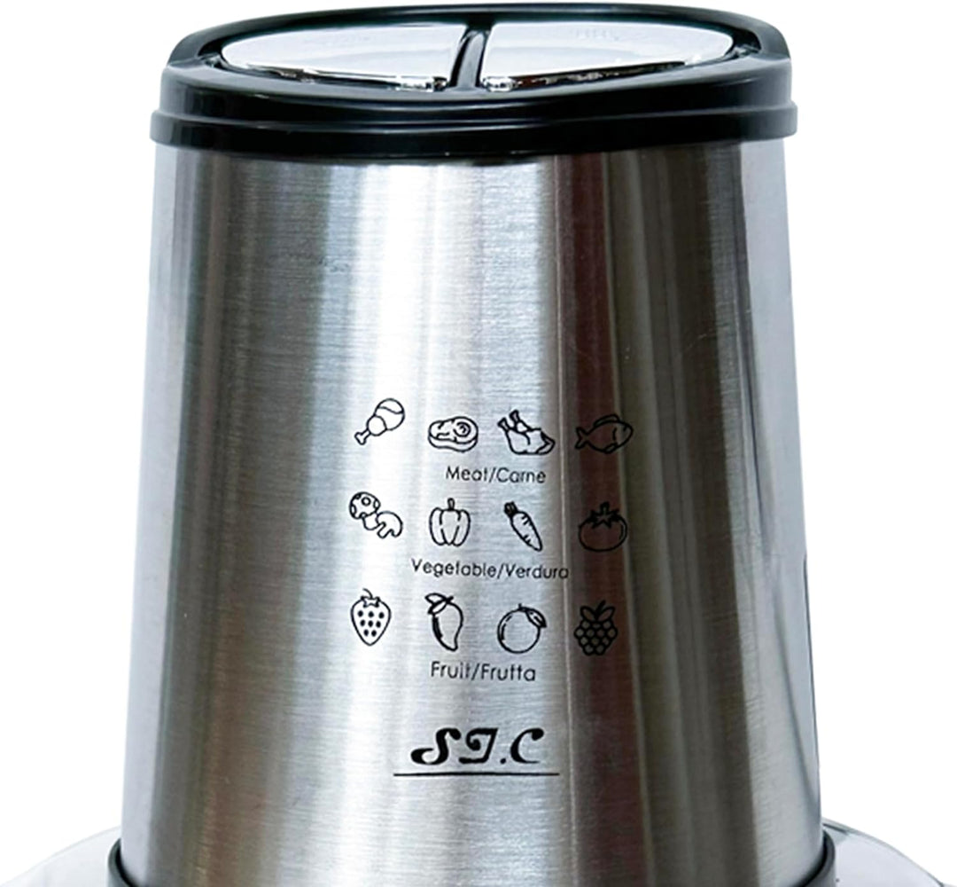 Zerkleinerer Küche Elektrisch 2,5 l aus Glas – 300 W, 4 Edelstahlklingen, 2 Geschwindigkeitsstufen,
