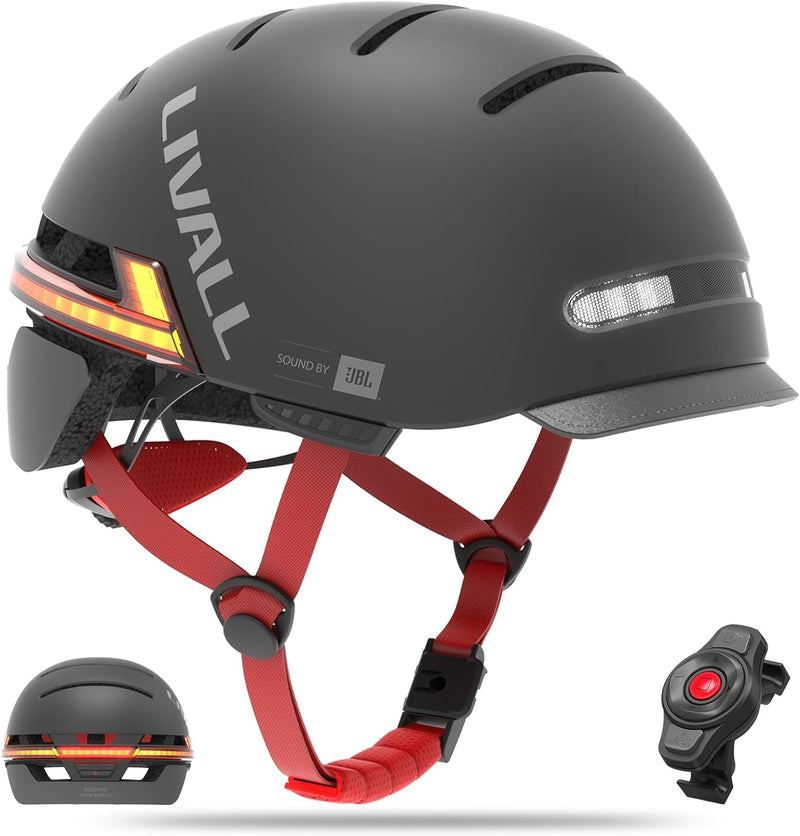 LIVALL Smart Fahrradhelm mit LED Rücklicht und Blinker, Bluetooth Fahrradhelm mit Mikrofon und Lauts