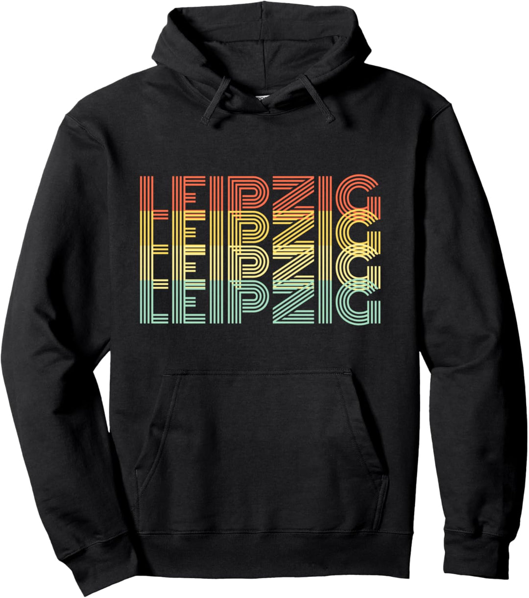 Leipzig Stadt Heimat Retro Vintage Pullover Hoodie