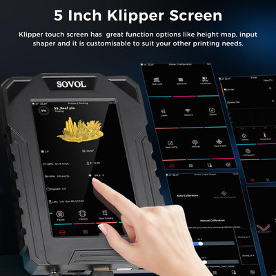 Sovol SV07 3D Drucker 500mm/s mit Klipper Firmware 5 Zoll Touchscreen, 300℃ High-Temp FDM 3D Printer