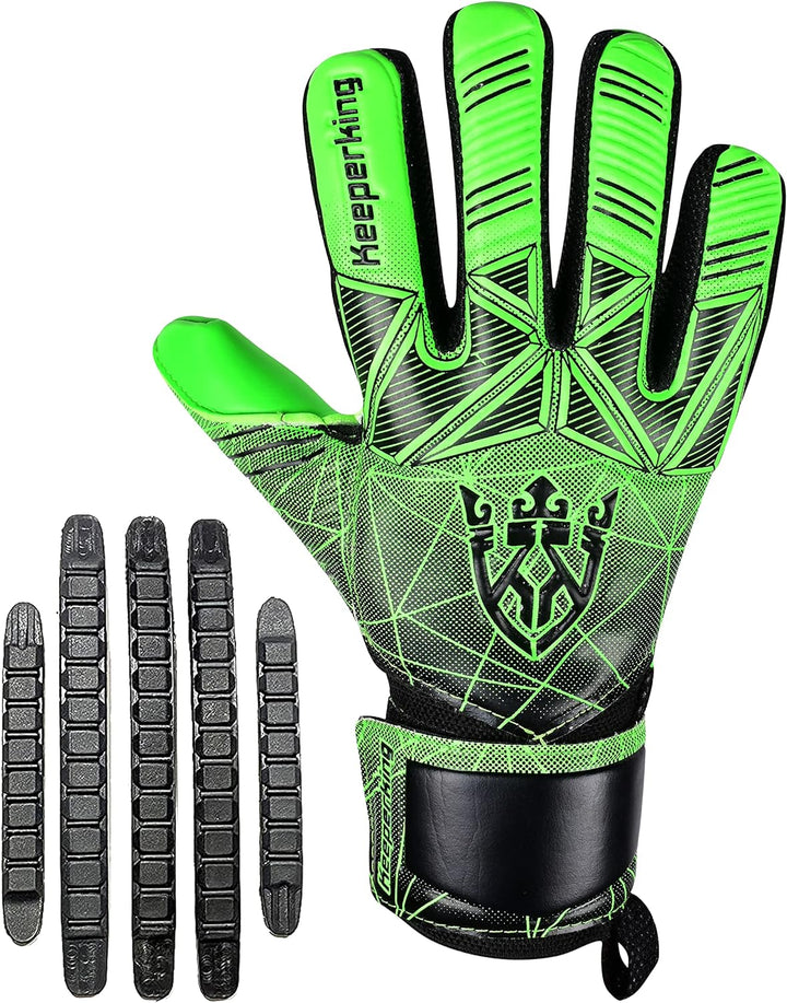 Keeperking Torwarthandschuhe Erwachsene Kinder Jugend mit und ohne Fingerschutz Fussballhandschuhe a