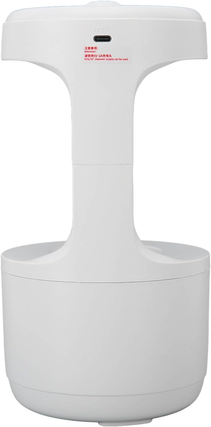 Tragbarer Luftbefeuchter 800 ml für Büro Schreibtisch und Yoga Praxis Weiss White, White