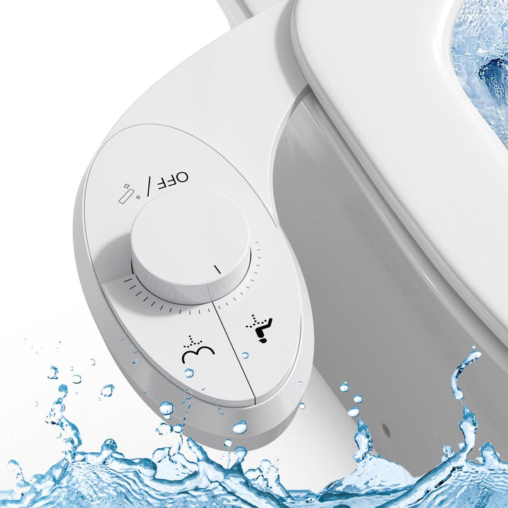 Bidet Aufsatz für Toilette, Nicht Elektrisches Kaltwasser-Bidet mit Einziehbaren Doppel Selbstreinig