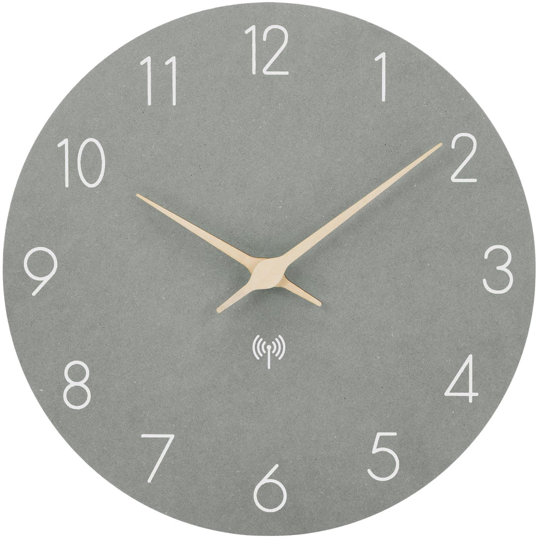Funkuhr Wanduhr MDF Holz Wanduhr Ohne TickgeräUsche Lautlos 30cm Quarz Batterie Gross Einfach zu Les