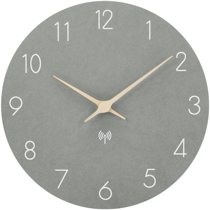 Funkuhr Wanduhr MDF Holz Wanduhr Ohne TickgeräUsche Lautlos 30cm Quarz Batterie Gross Einfach zu Les