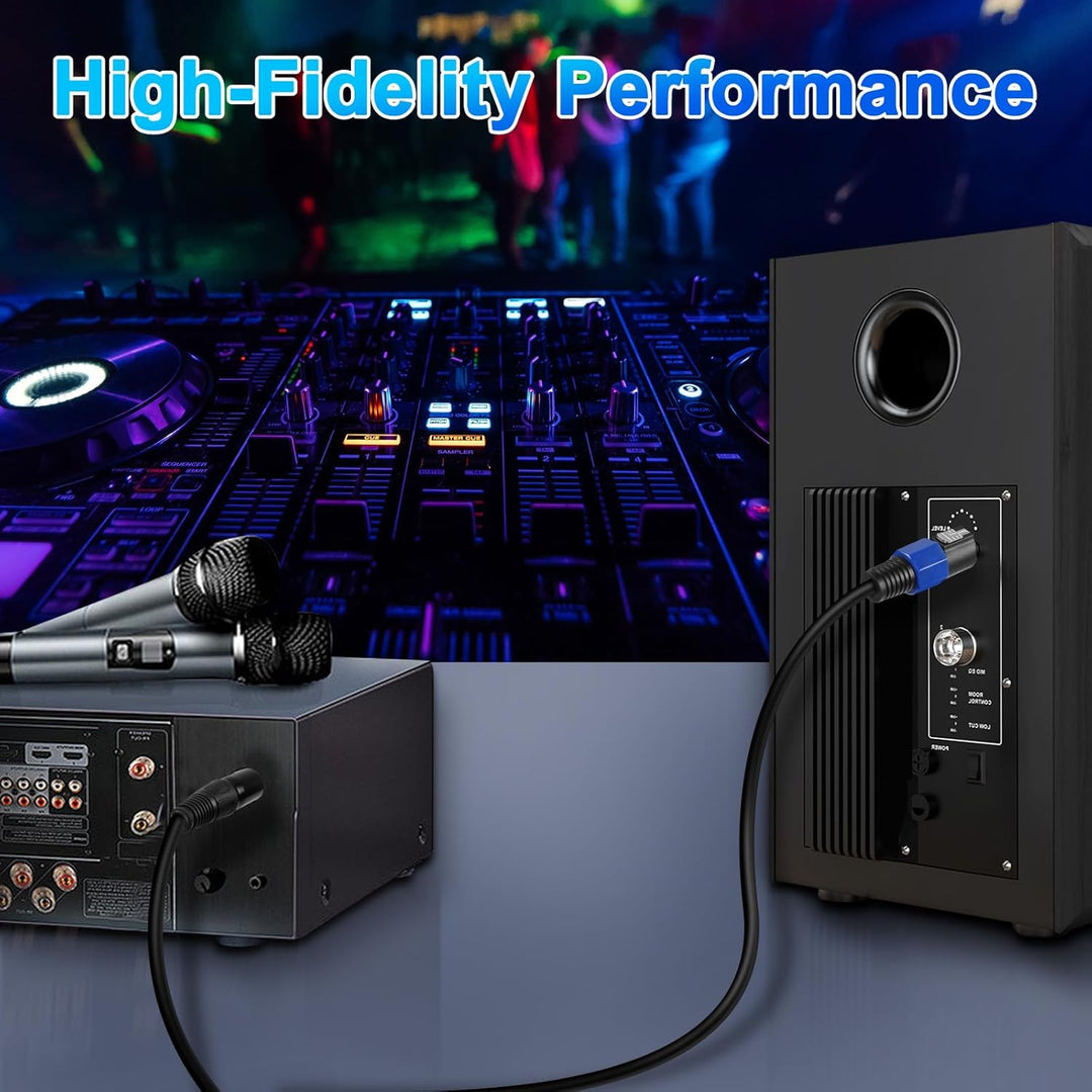 XMSJSIY Speakon zu XLR Kabel Audio Jack Speakon Stecker zu XLR 3Pin Stecker Mikrofon Verlängerung Le