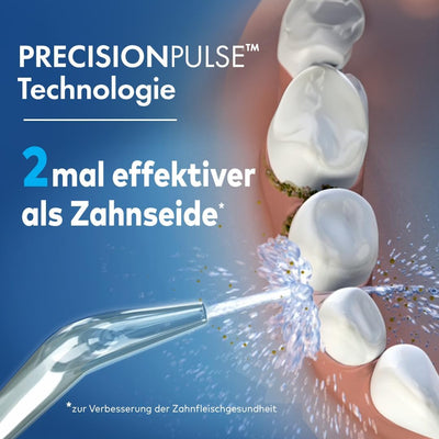 Waterpik Kabellose Munddusche Advanced, 4 Aufsätze, Druckbereich 3,1 bis 5,2 bar, 3 Druckeinstellung