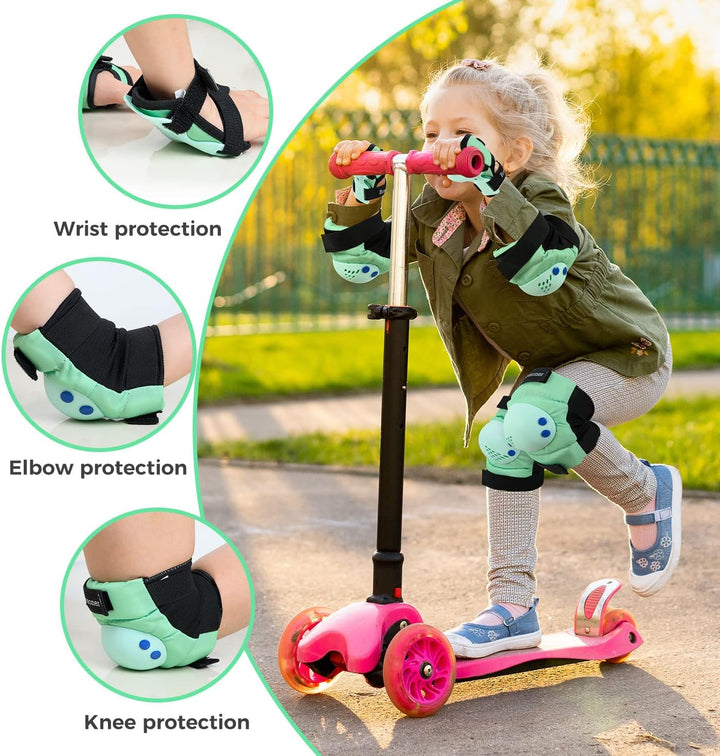 BOSONER Knieschoner Kinder Schoner Inliner Protektoren 6er Set Schützer Inliner Inline Skates Knie U