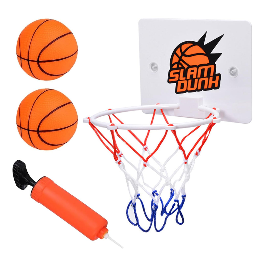 4 Pcs Mini Basketballkorb FüRs Zimmer, Mit Saugnapf Und Luftpumpe Mini Basketball, Kein Stanzen Erfo