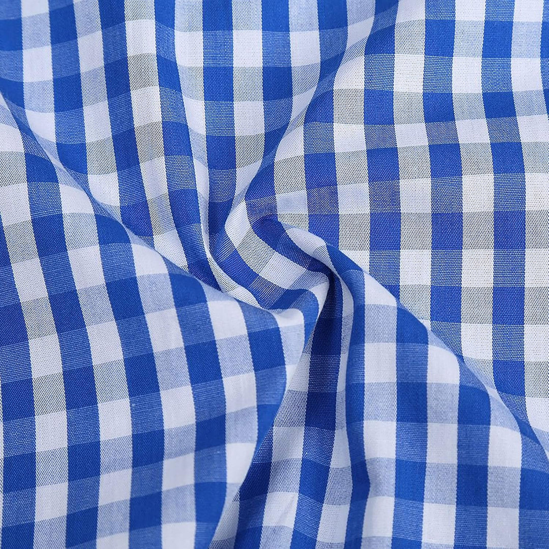 KOJOOIN Trachtenhemd Slim fit Herren kariert Hemd Freizeithemd Langarmhemd Hemd Bestickt Baumwolle -