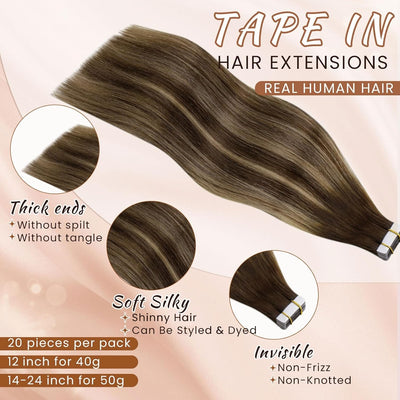 Hetto Ombre Tape in Echthaar Extensions Remy Echthaar Tape in Extensions Braun Tape in Echthaar Haar