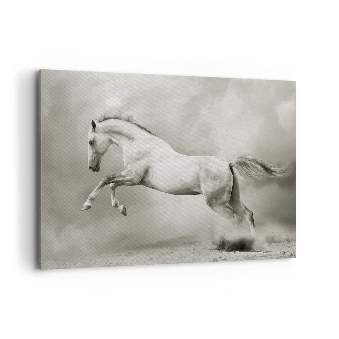 ARTTOR Bilder auf Leinwand 100x70cm Leinwandbild mit Rahmen Pferd Tier Gross Wanddeko Bild Schlafzim