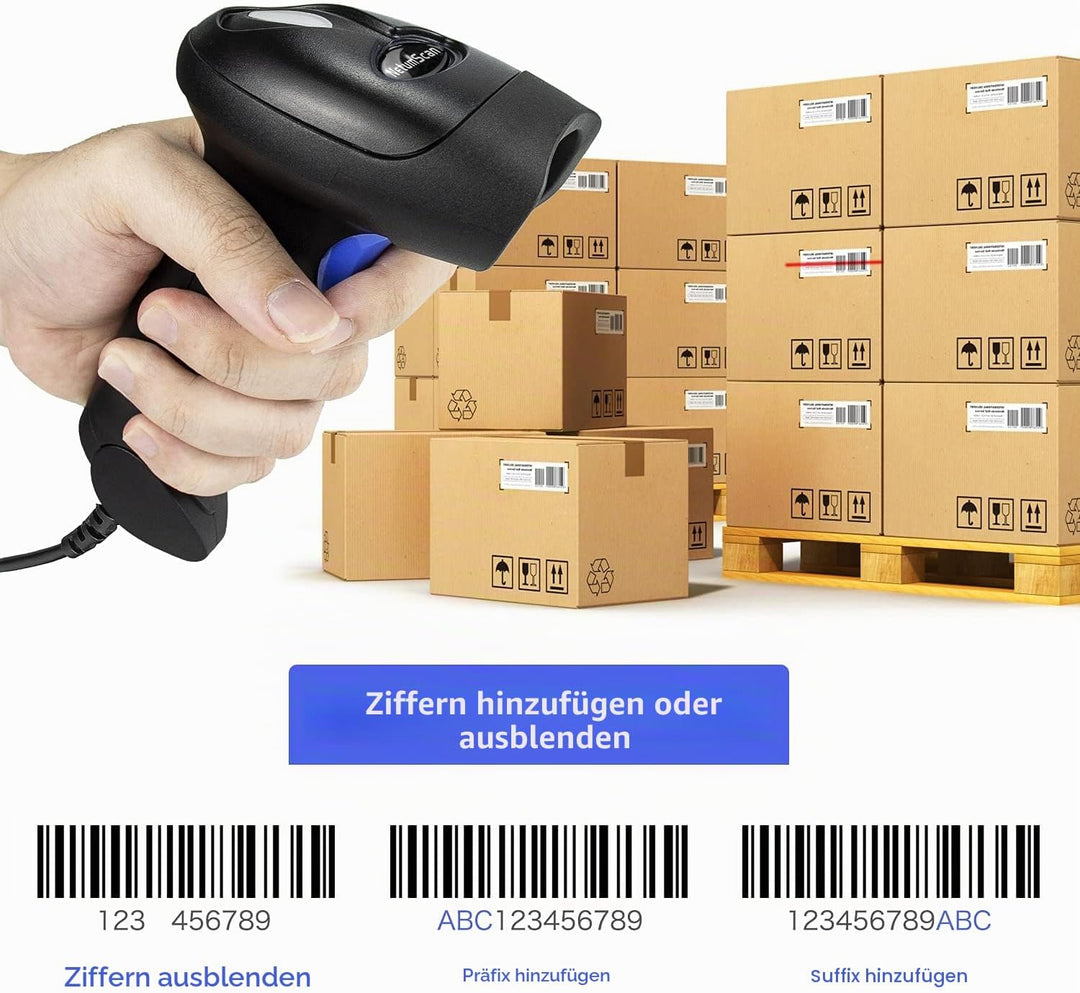NetumScan Kabelloser CCD Barcode-Scanner, USB, automatischer Barcode-Leser, kompatibel für PC, Mac-