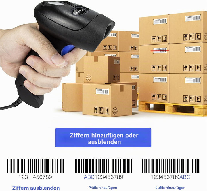NetumScan Kabelloser CCD Barcode-Scanner, USB, automatischer Barcode-Leser, kompatibel für PC, Mac-