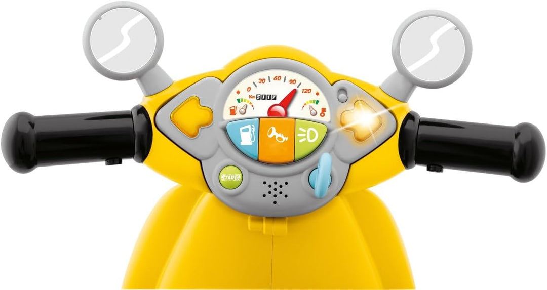 Chicco Motorrad Rutscher für Kinder Vespa Primavera, Kinderfahrzeug mit Elektronischem Bedienfeld, L
